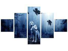 5-piece-canvas-print-wolf39s-couple