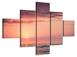 5-piece-canvas-print-wonderful-sunset-on-the-horizon