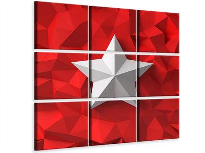 9-piece-canvas-print-3d-star