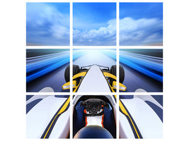 9-piece-canvas-print-in-racecar