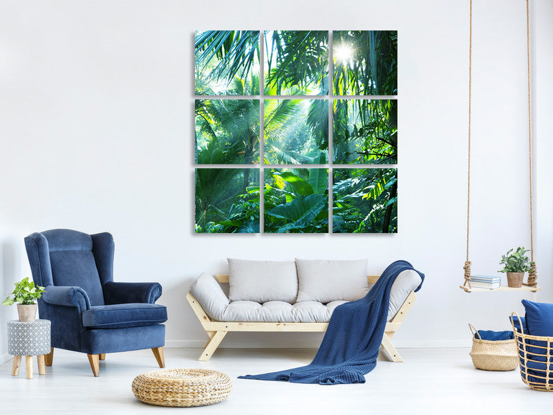 9-piece-canvas-print-in-tropical-forest