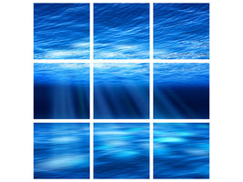 9-piece-canvas-print-light-under-water