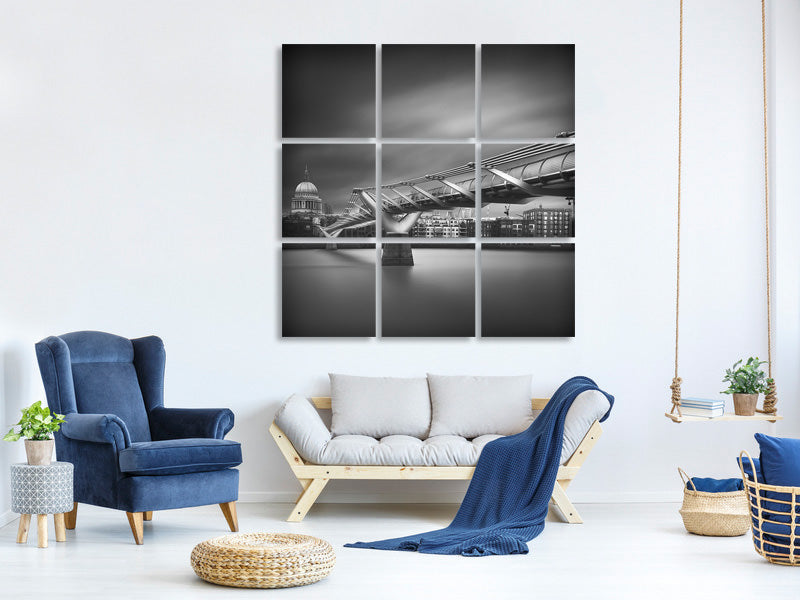 9-piece-canvas-print-millennium-bridge