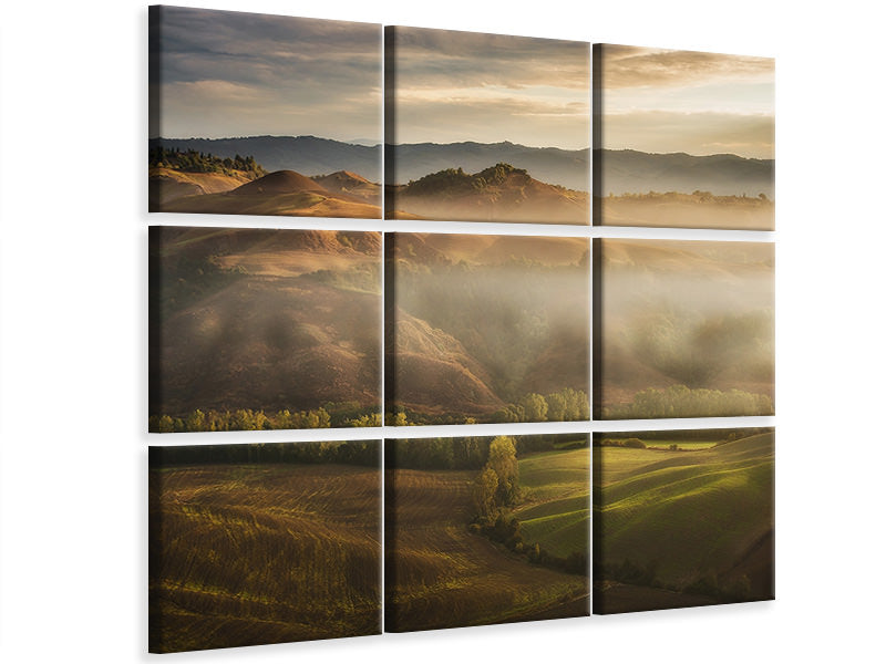 9-piece-canvas-print-mystical-waving-fields-tuscany