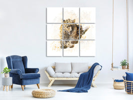 9-piece-canvas-print-painting-lynx