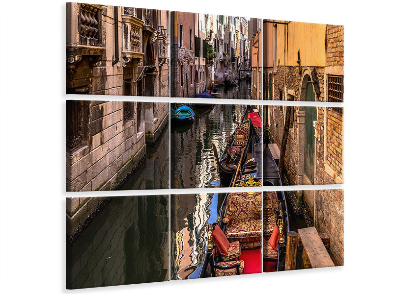 9-piece-canvas-print-the-gondolas-of-venice