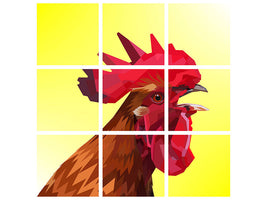 9-piece-canvas-print-the-rooster