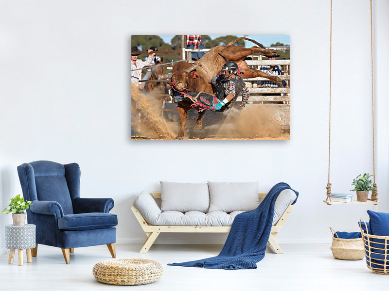 canvas-print-bull-ride