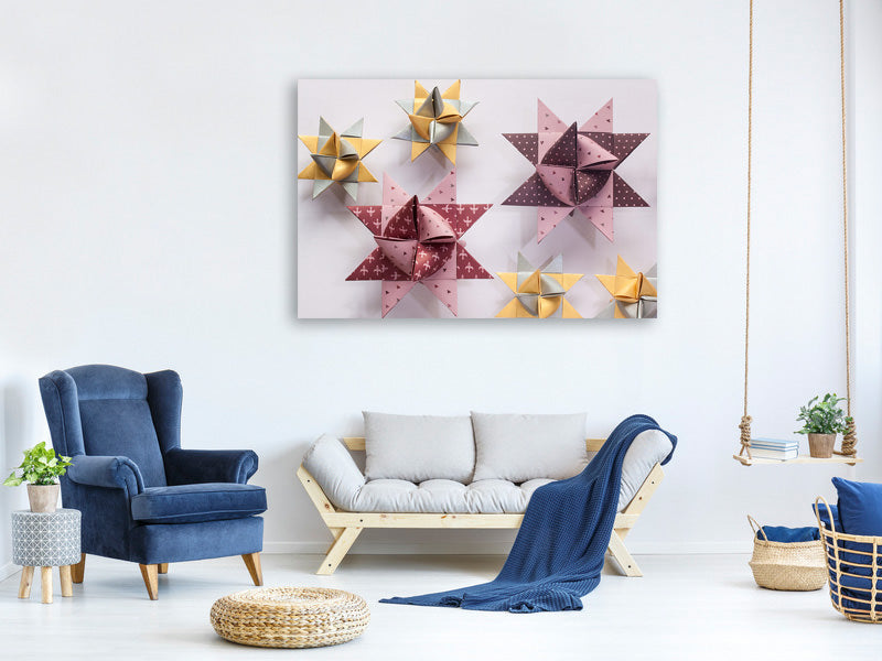 canvas-print-origami-colorful-stars