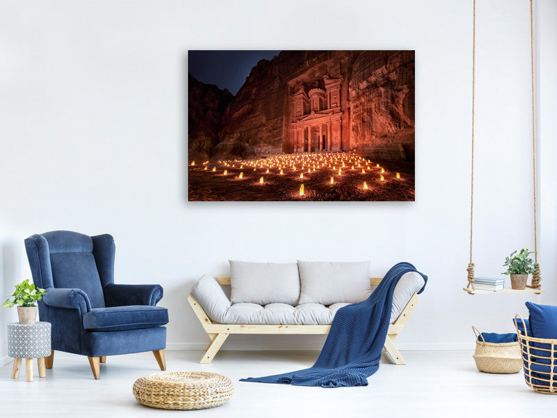 canvas-print-petra-by-night-ii