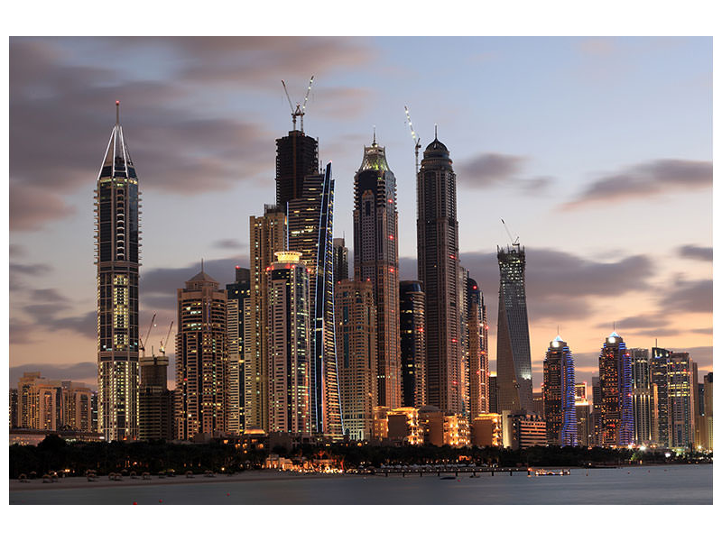 canvas-print-skyline-dubai-at-sunset