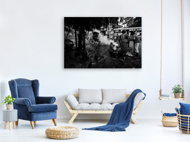 canvas-print-streets-of-colcatta-india