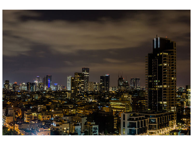 canvas-print-tel-aviv-in-the-evening