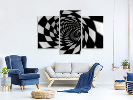 modern-3-piece-canvas-print-abstract-tunnel-black-white