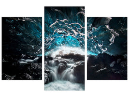 modern-3-piece-canvas-print-blue-glacier-cave