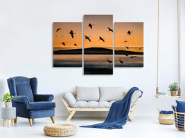 modern-3-piece-canvas-print-fly-in-at-sunset