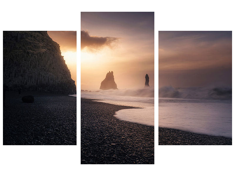 modern-3-piece-canvas-print-reynisfjara-sunrise