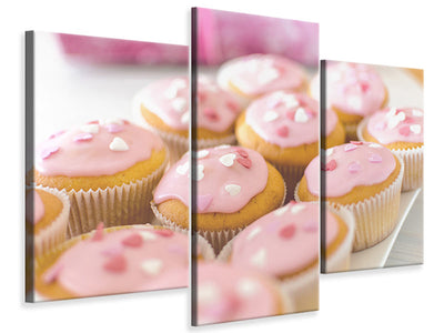 modern-3-piece-canvas-print-sweet-cupcake