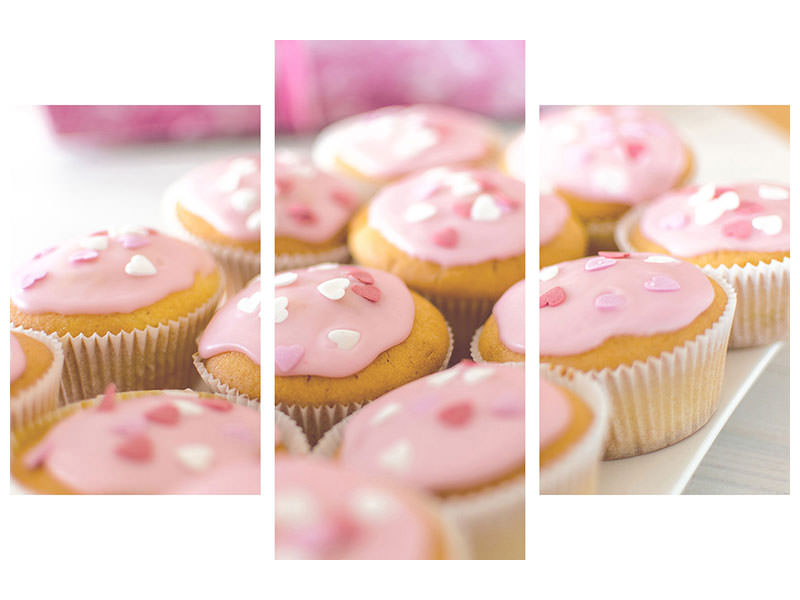 modern-3-piece-canvas-print-sweet-cupcake