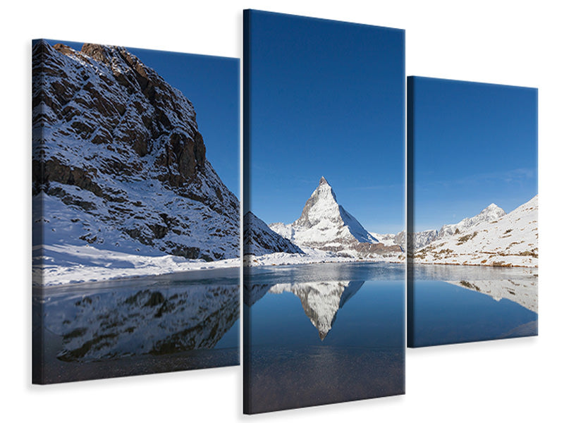 modern-3-piece-canvas-print-the-riffelsee-on-matterhorn