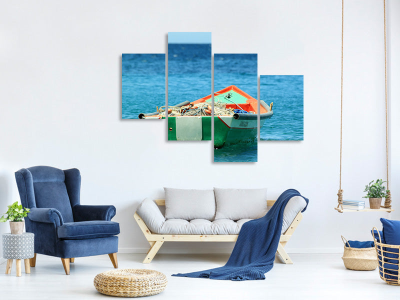 modern-4-piece-canvas-print-a-fishing-boat