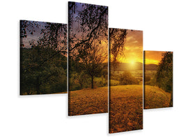 modern-4-piece-canvas-print-a-landscape-in-the-sunset