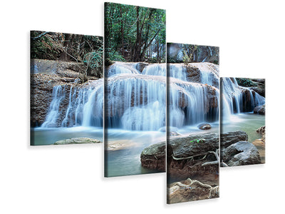 modern-4-piece-canvas-print-a-waterfall