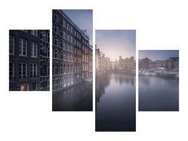 modern-4-piece-canvas-print-amsterdam-morning-iii