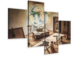 modern-4-piece-canvas-print-antique-desk