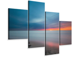 modern-4-piece-canvas-print-beach-in-the-sunset