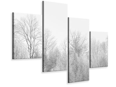 modern-4-piece-canvas-print-birches-in-the-snow