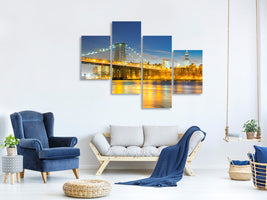 modern-4-piece-canvas-print-brooklyn-bridge-at-night