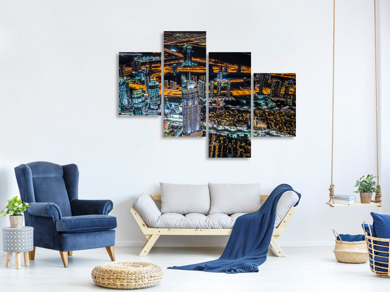 modern-4-piece-canvas-print-dubai-night