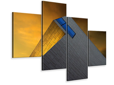 modern-4-piece-canvas-print-golden-glow