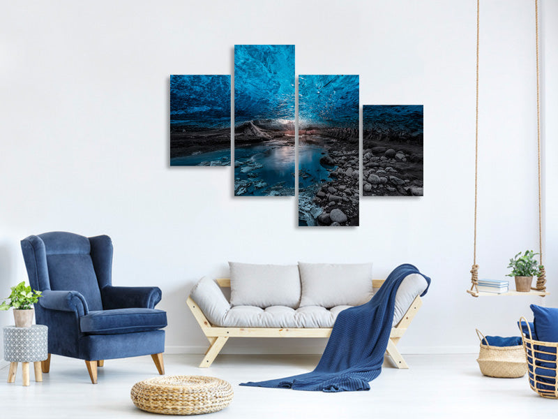modern-4-piece-canvas-print-ice-cave
