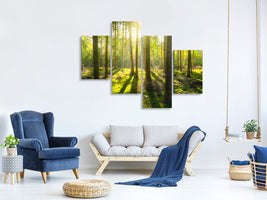 modern-4-piece-canvas-print-in-the-middle-of-the-woods