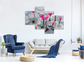 modern-4-piece-canvas-print-jump-in-the-lily-pond