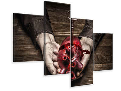 modern-4-piece-canvas-print-key-to-my-heart