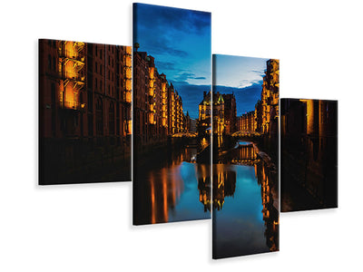 modern-4-piece-canvas-print-lights-from-hamburg