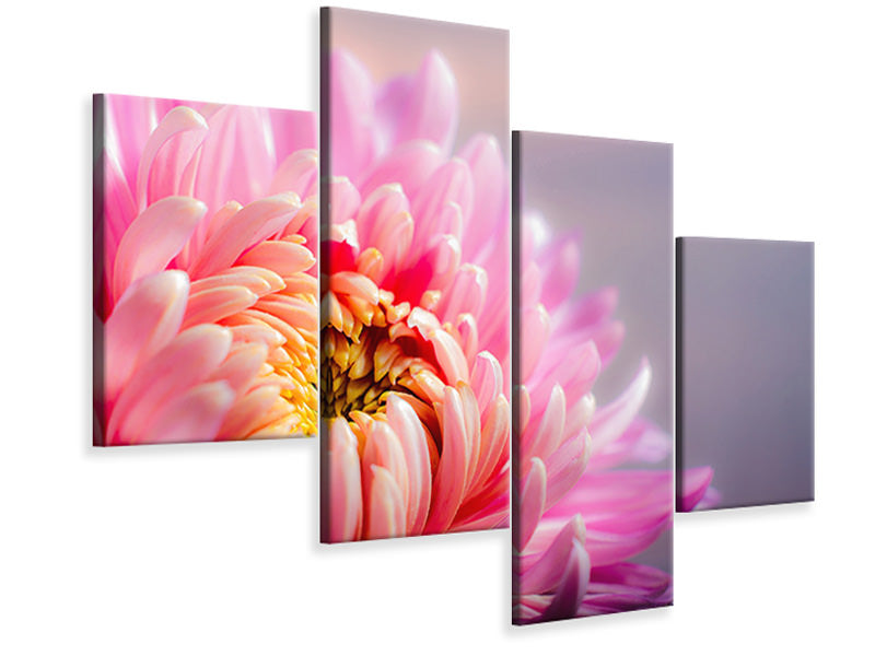 modern-4-piece-canvas-print-macro-chrysanthemum