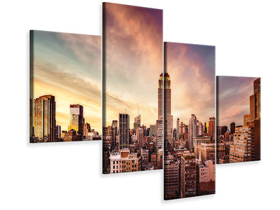 modern-4-piece-canvas-print-midtown-sunset