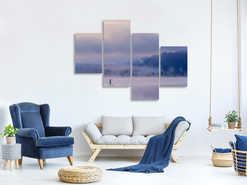 modern-4-piece-canvas-print-misty-lake-iv