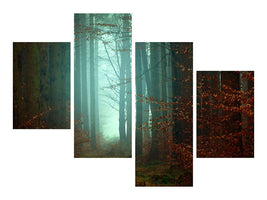 modern-4-piece-canvas-print-mood-in-the-forest