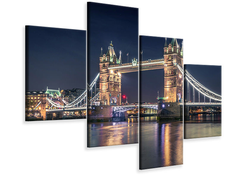 modern-4-piece-canvas-print-night-at-the-tower-bridge