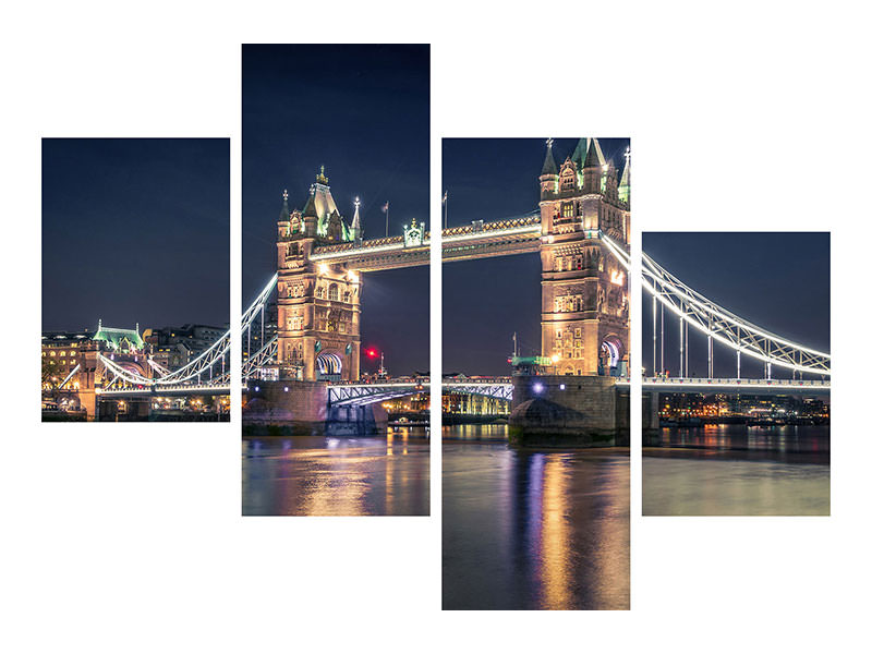 modern-4-piece-canvas-print-night-at-the-tower-bridge