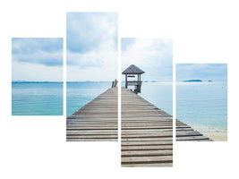 modern-4-piece-canvas-print-ocean-footbridge