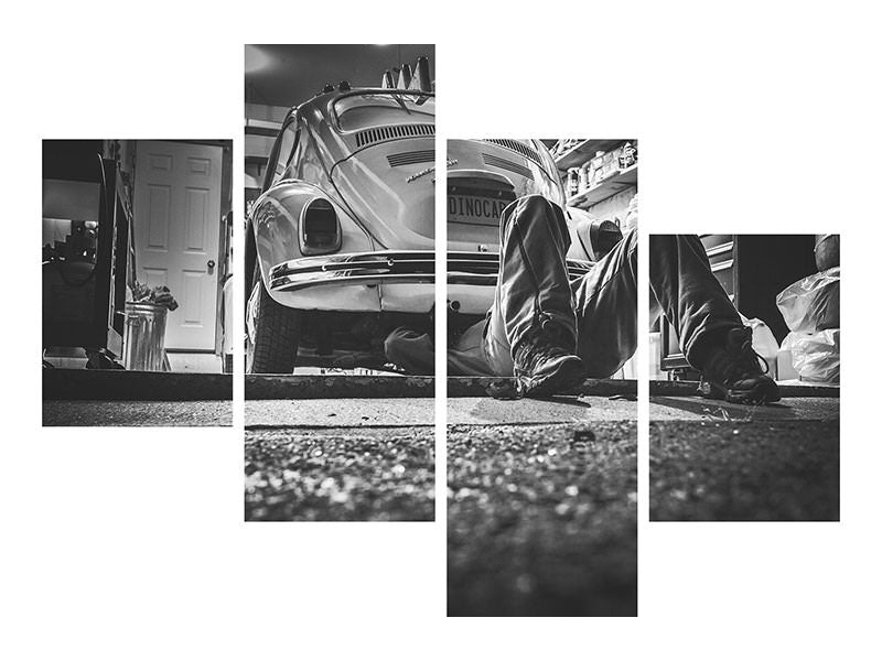 modern-4-piece-canvas-print-oldtimer-repair