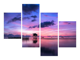 modern-4-piece-canvas-print-quiet-sunrise