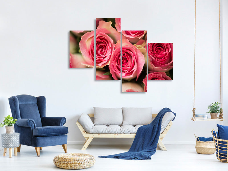 modern-4-piece-canvas-print-rose-love