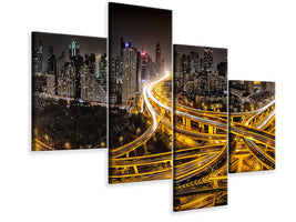 modern-4-piece-canvas-print-shanghai-at-night